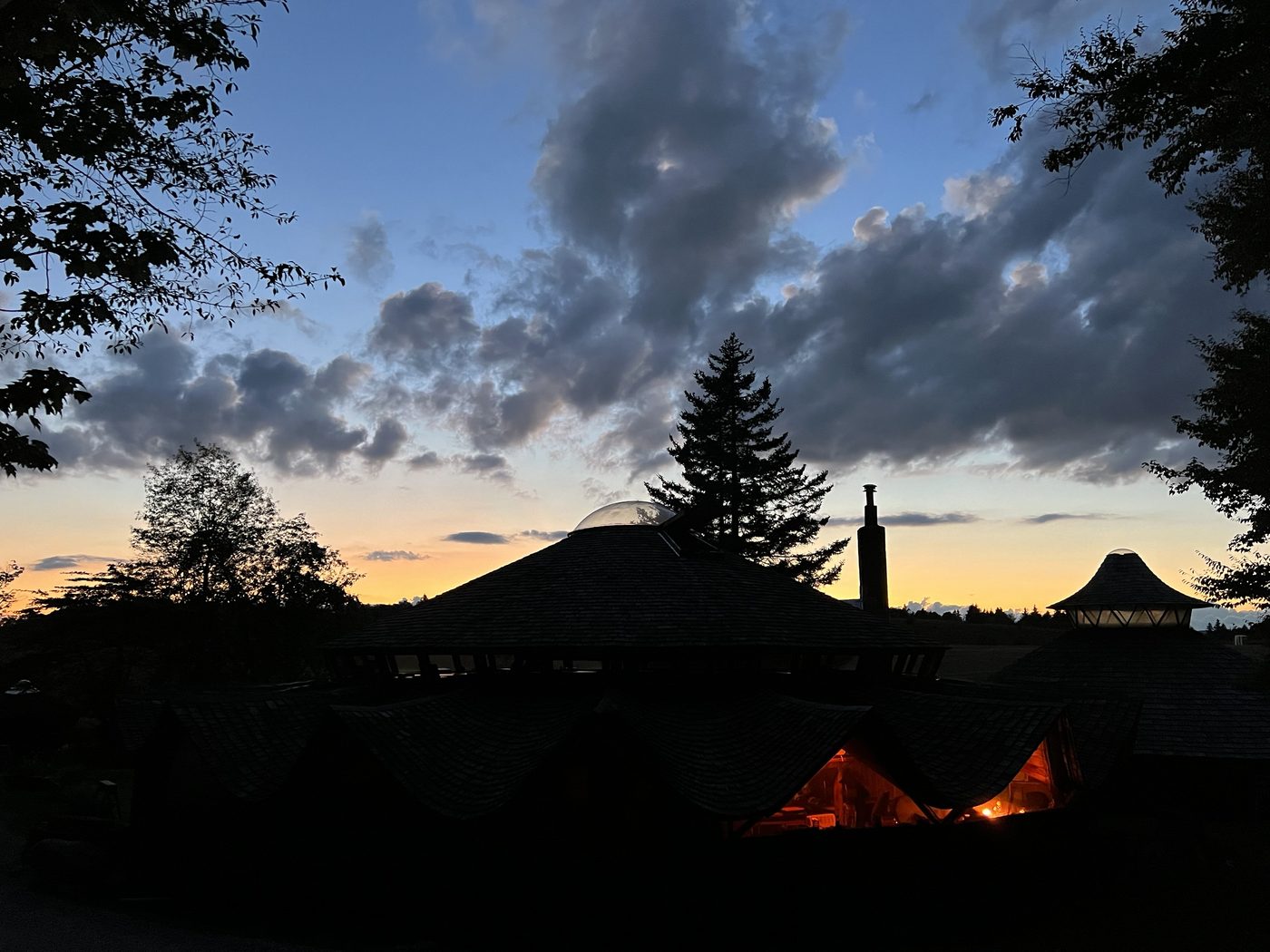 Sunset behind the yurt by Chris Lee